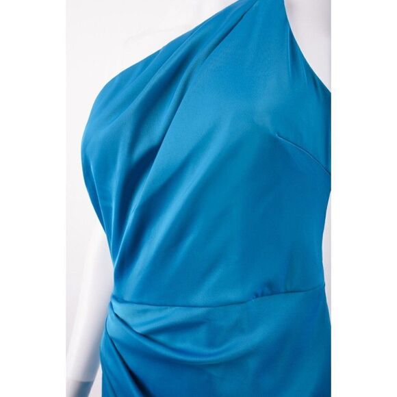 Aidan Mattox Womans Evening Gown Draped Satin One-Shoulder Size US 10 EU 42 NWT - Picture 3 of 6